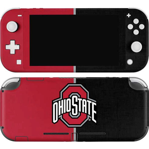 Ohio State University OSU Buckeyes Split Nintendo Switch Lite Skin